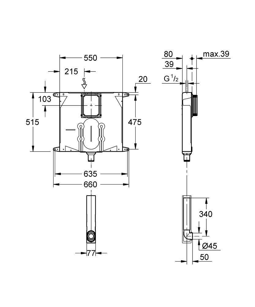 Бачок для унитаза Grohe 38863000 белый - ForteMarket Бачок для унитаза Grohe 38863000 белый купить,0