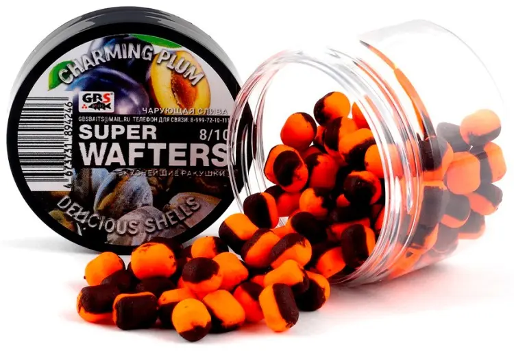 Прикормка GBS Baits Wafters Чарующая слива и Вкуснейшие ракушки 0.066 кг купить,NaN