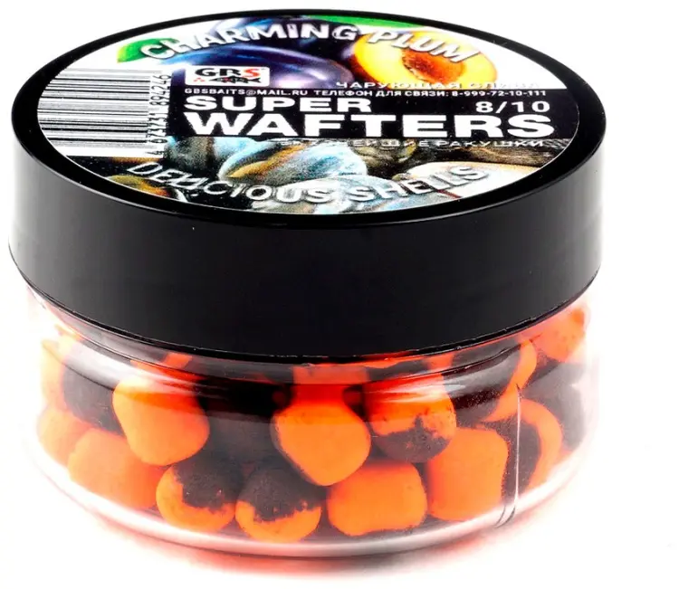 Прикормка GBS Baits Wafters Чарующая слива и Вкуснейшие ракушки 0.066 кг купить,NaN
