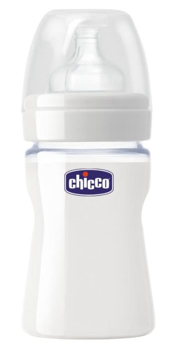 Бутылочка Chicco Wellbeing 150мл белая купить,NaN