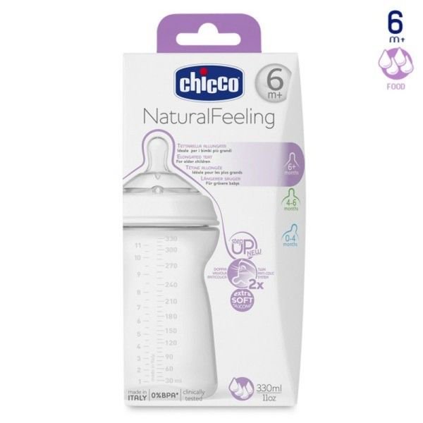 Бутылочка Chicco Natural Feeling 330мл  купить,NaN