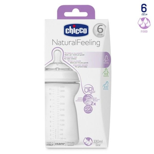 Бутылочка Chicco Natural Feeling 330мл  купить,NaN