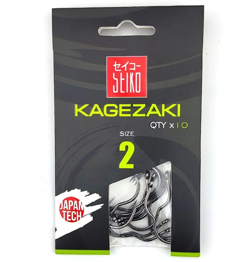 Крючок для рыбалки Seiko самоподсекающие Kagezaki одинарный черный 10 шт