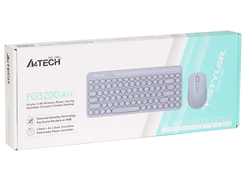Клавиатура + мышь A4Tech Fstyler FG3200 Air2 Blue купить,12390