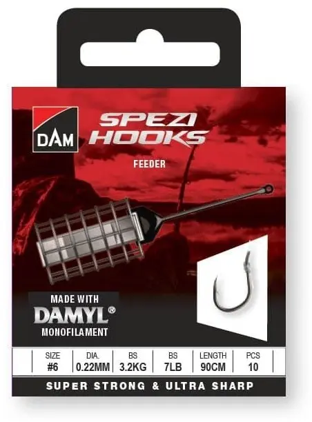 Крючок для рыбалки DAM Spezi Feeder №8 фидерный серебристый 10 шт