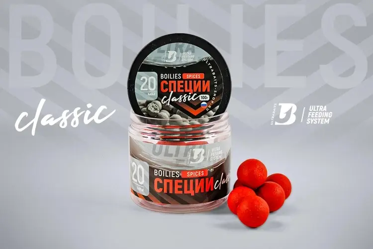 Прикормка ULTRABAITS Бойлы насадочные тонущие 20мм Специи 0.1 кг купить,NaN