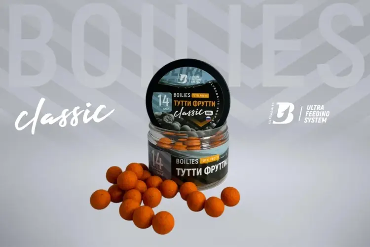 Прикормка ULTRABAITS Бойлы насадочные тонущие 14мм тутти-фрутти 0.1 кг купить,NaN