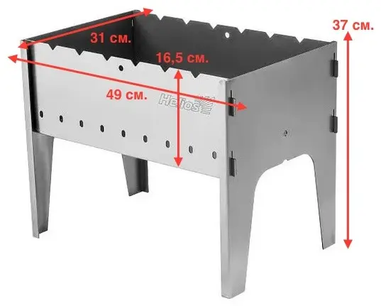 Мангал разборный ТОНАР 31x49x37 см, сталь купить,NaN