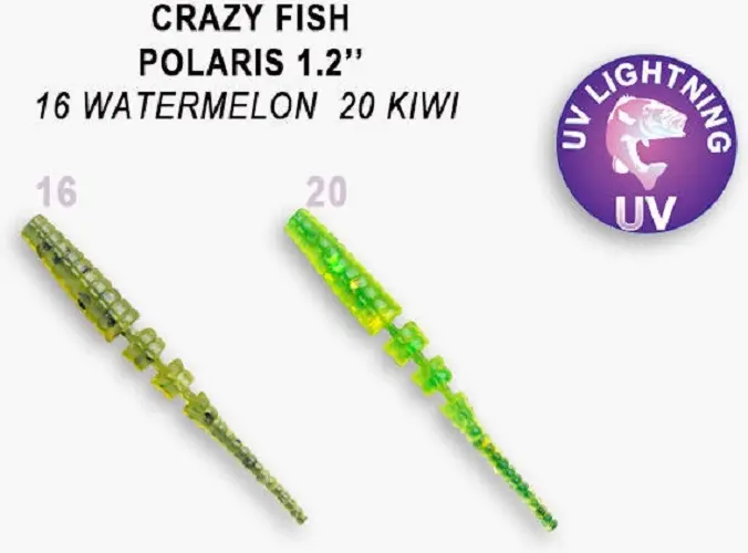 Мягкая приманка CF Силиконовая приманка Crazy Fish Polaris 1,2 / 61-30-16/20-6 / Кальмар (16 шт.) 16 шт 30 мм 16/20 купить,NaN