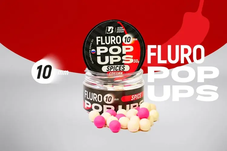 Прикормка ULTRABAITS FLURO POP UPS 10 мм специи 3 кг купить,NaN
