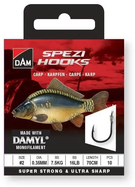 Крючок для рыбалки DAM Spezi Carp №6 одинарный черный 10 шт купить,NaN