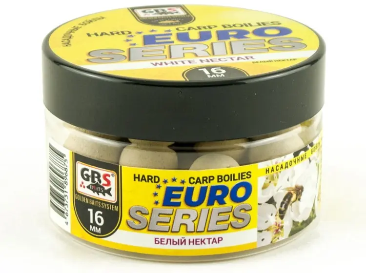 Прикормка GBS Baits насадочные Евросерия (банка) 16мм Белый нектар 0.1 кг купить,NaN