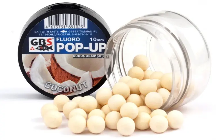 Прикормка GBS Baits GBS-POP-UP-10-0.4-COC Кокос 0.04 кг купить,NaN