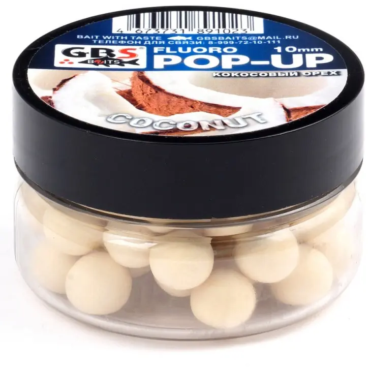 Прикормка GBS Baits GBS-POP-UP-10-0.4-COC Кокос 0.04 кг купить,NaN