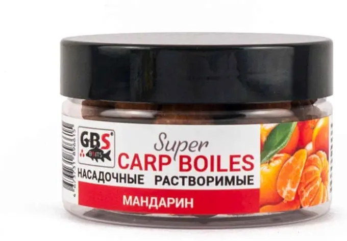 Прикормка GBS Baits Бойлы насадочные растворимые 16мм Мандарин 0.1 кг купить,NaN