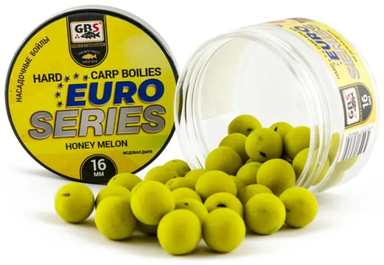 Прикормка GBS Baits насадочные Евросерия (банка) 16мм Медовая дыня 0.1 кг купить,NaN