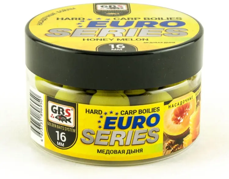 Прикормка GBS Baits насадочные Евросерия (банка) 16мм Медовая дыня 0.1 кг купить,NaN