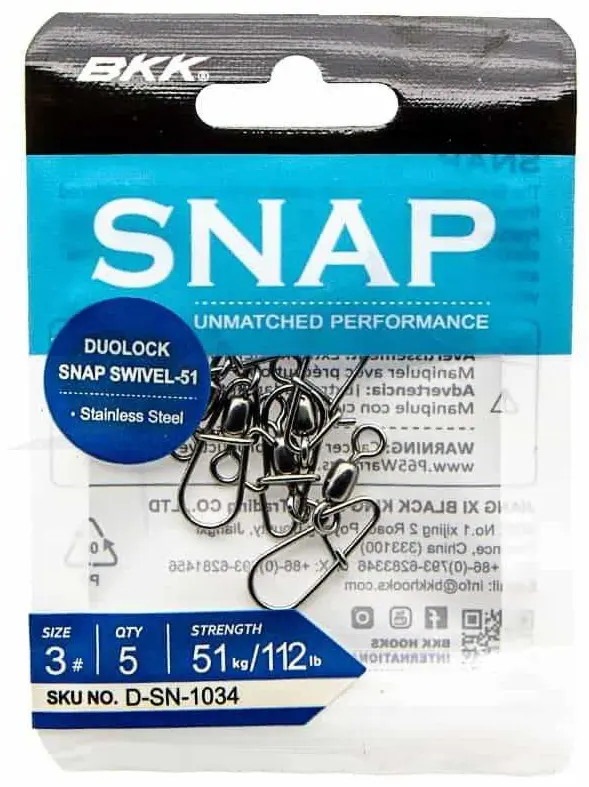 Вертлюг BKK Duolock Snap Swivel-51 -SN-1034 №3 - ForteMarket Вертлюг BKK Duolock Snap Swivel-51 -SN-1034 №3 купить,NaN