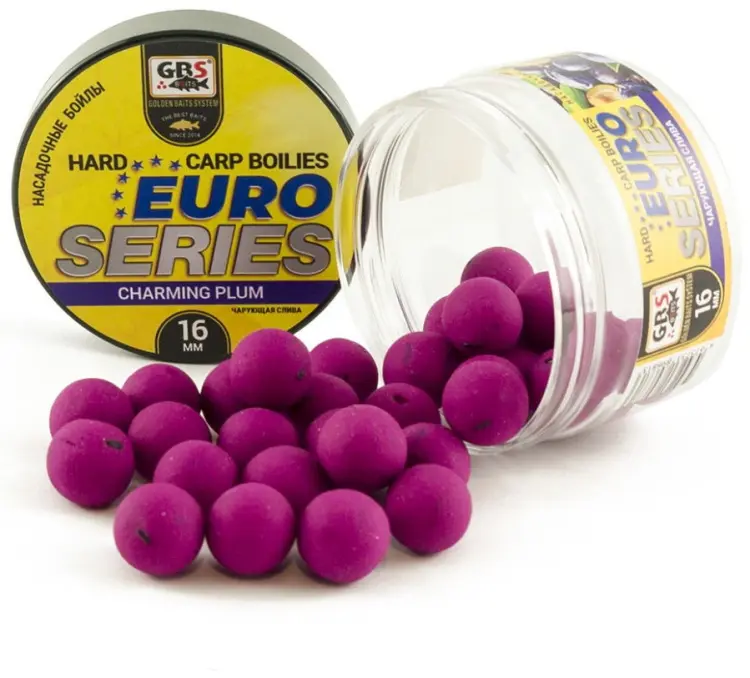 Прикормка GBS Baits насадочные Евросерия (банка) 16мм Чарующая слива 0.1 кг купить,NaN