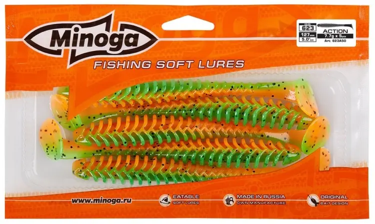 Мягкая приманка Minoga Action 5,0 5 шт 127 мм 623 купить,NaN