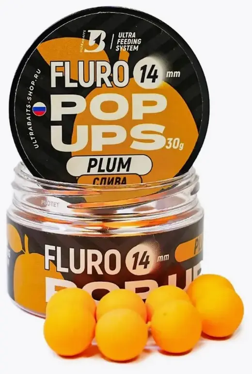 Прикормка ULTRABAITS Pop Ups 14 мм слива 30 кг купить,NaN