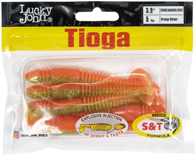 Мягкая приманка Lucky John Tioga 3.9 140104-Z12 5 шт 100 мм Z12 купить,NaN
