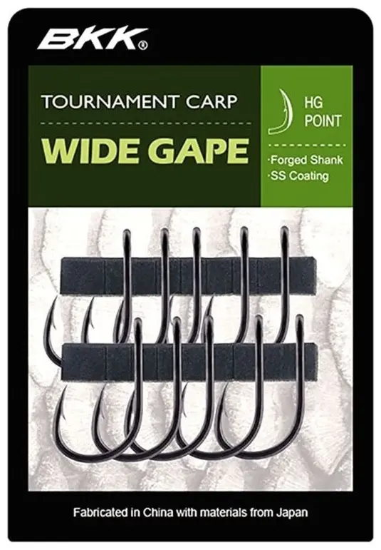 Крючок для рыбалки BKK Wide Gape Superslide №4 одинарный черный 10 шт