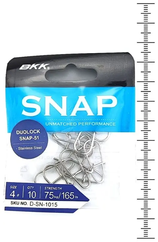 Вертлюг BKK Застежка Duolock Snap-51 №4, 75кг D-SN-1015 купить,NaN