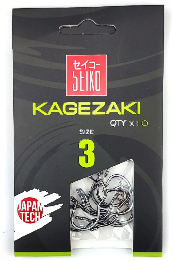 Крючок для рыбалки Seiko самоподсекающие Kagezaki одинарный черный 10 шт купить,NaN