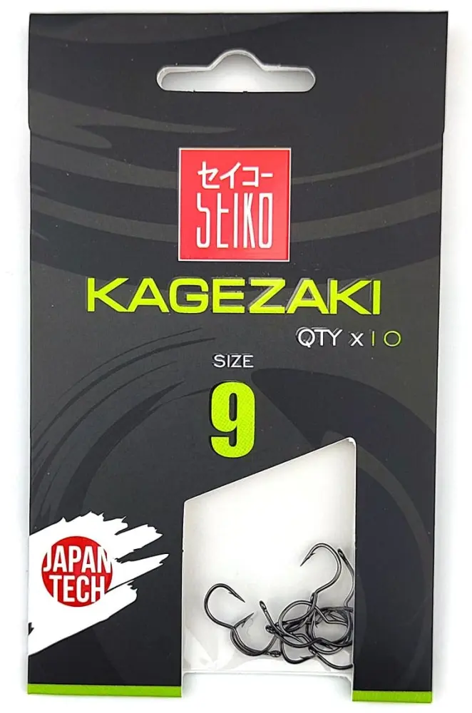 Крючок для рыбалки Seiko самоподсекающие Kagezaki одинарный черный 10 шт купить,NaN