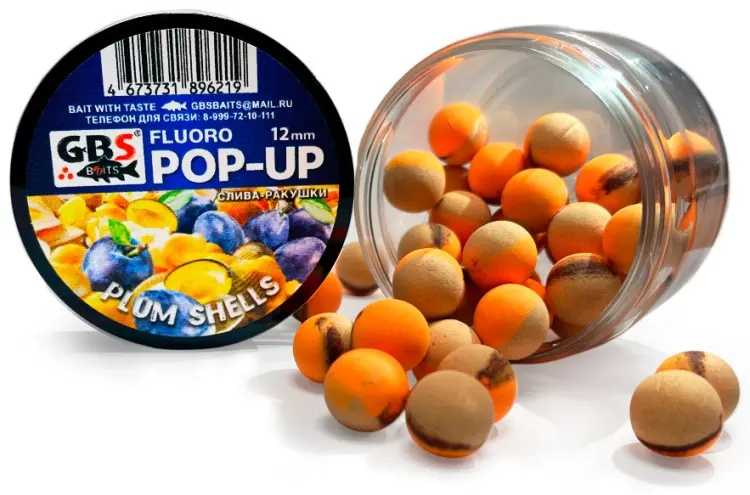 Прикормка GBS Baits Pop-up Слива-ракушка 0.04 кг купить,NaN