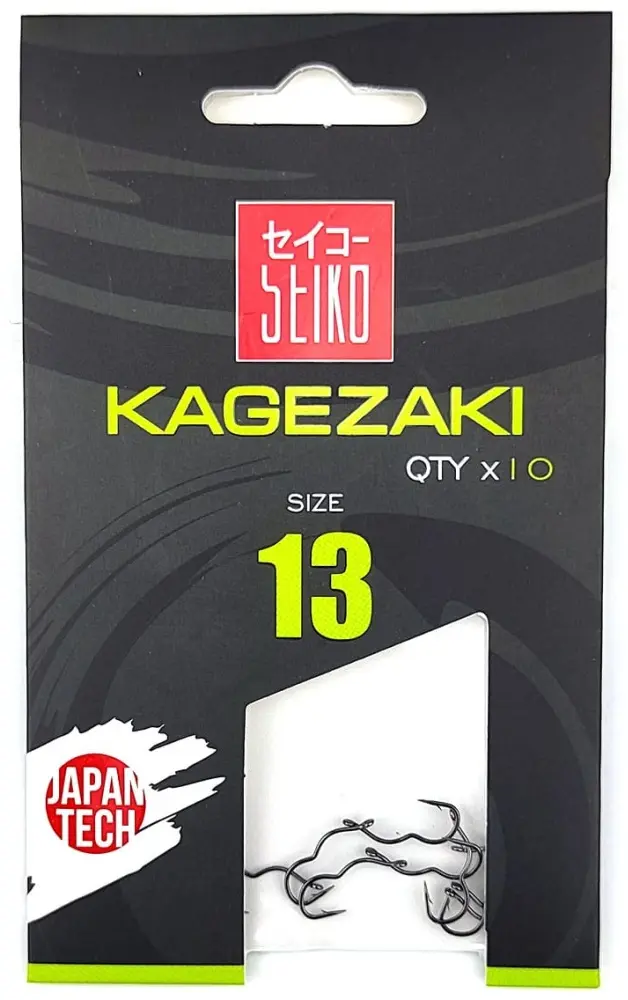 Крючок для рыбалки Seiko самоподсекающие Kagezaki одинарный черный 10 шт