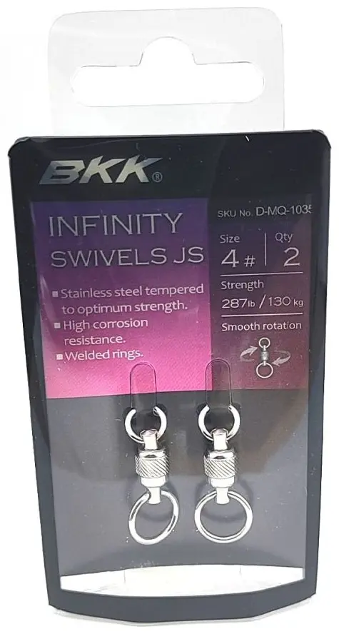 Вертлюг BKK Вертлюг с подшипником Infinity Swivel JS №4, 130kg, 25mm D-MQ-1035 купить,NaN
