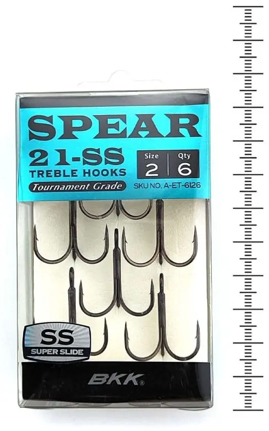 Крючок для рыбалки BKK Spear-21 SS №2 A-ET-6126 тройной черный 6 шт купить,NaN