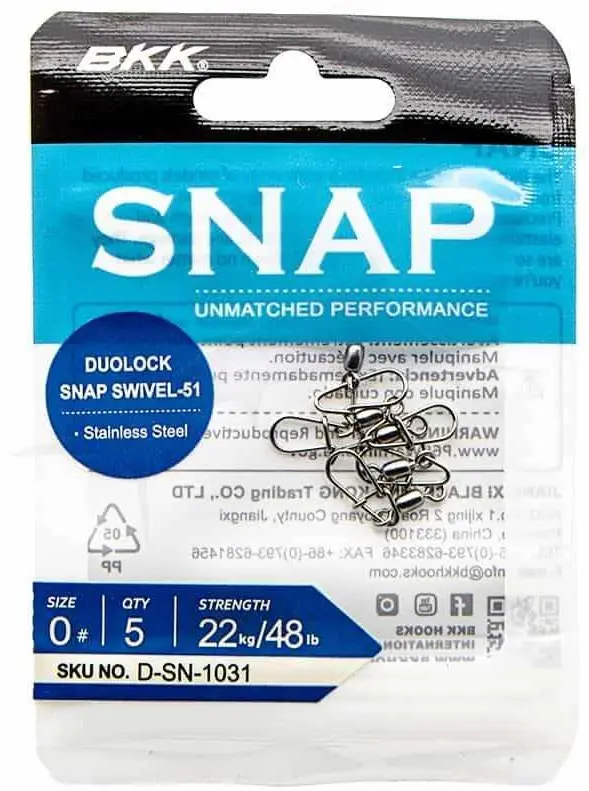 Вертлюг BKK Duolock Snap Swivel-51 -SN-1031 № 0 купить,NaN