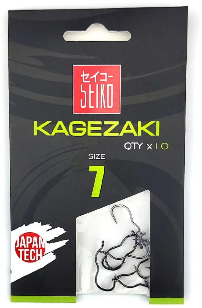 Крючок для рыбалки Seiko самоподсекающие Kagezaki одинарный черный 10 шт купить,NaN