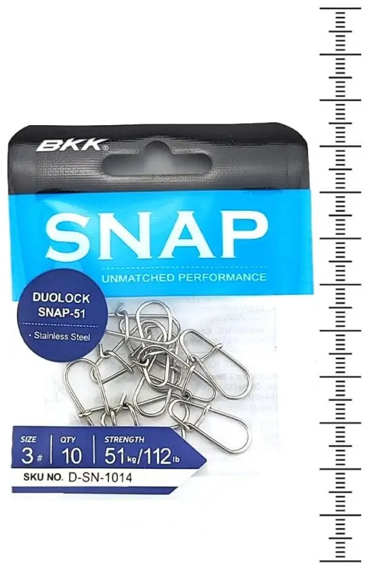 Вертлюг BKK Застежка Duolock Snap-51 №3, 51кг D-SN-1014 купить,NaN