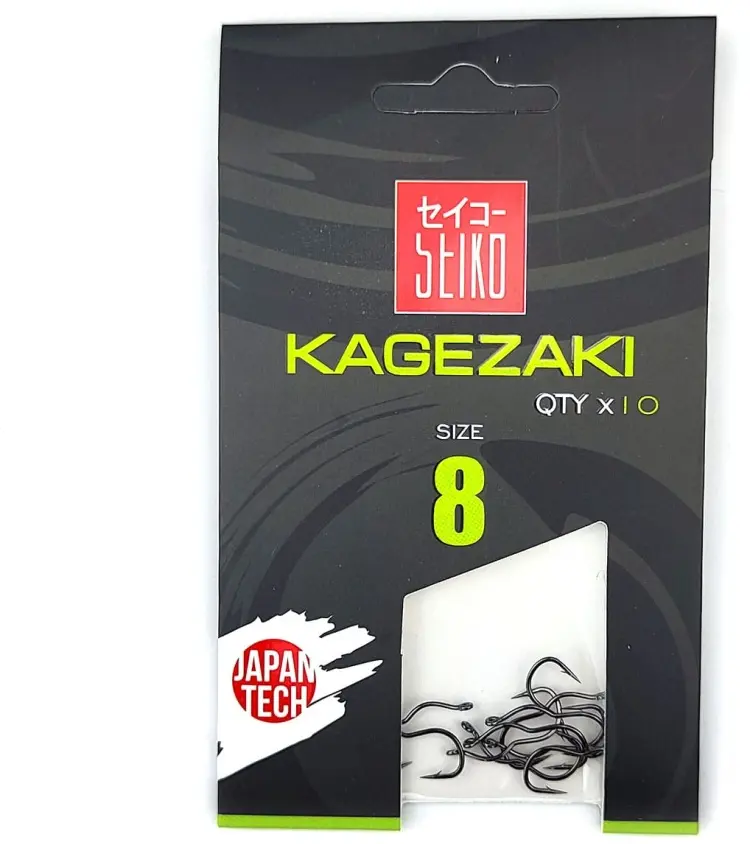 Крючок для рыбалки Seiko самоподсекающие Kagezaki одинарный черный 10 шт