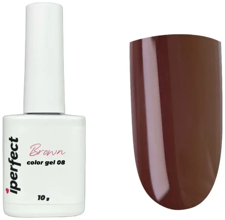 Iperfect гель-лак Brown color gel 08 камуфлирующее 10 мл купить,NaN