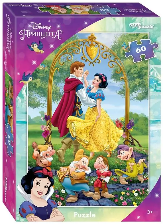 Степ Пазл 81231 Пазл Step puzzle 60 деталей: Белоснежка - 3 (Disney) классический 60 деталей купить,NaN