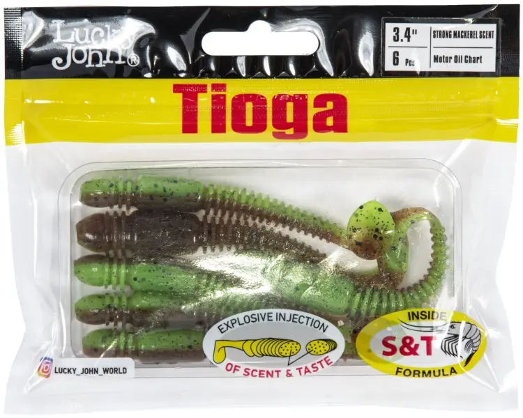 Мягкая приманка Lucky John Tioga 3.4 140127-Z15 6 шт 86.4 мм Z15 купить,NaN