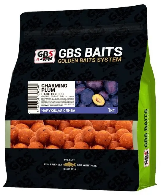 Прикормка GBS Бойлы Baits 20мм 1кг Чарующая слива Чарующая слива 1 кг купить,NaN
