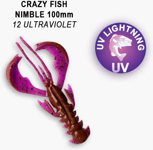Мягкая приманка Crazy Fish Силиконовая приманка Crazy Fish Nimble 4 / 43-100-12-6 / 5 шт купить,NaN