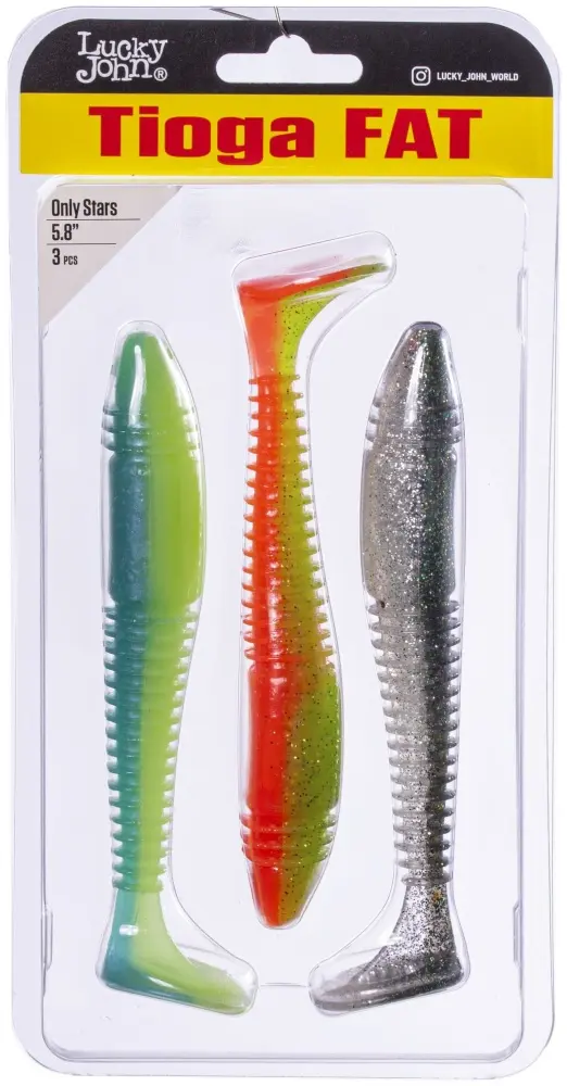 Мягкая приманка Lucky John Pro Series TIOGA FAT 5.8in MIX3 3 шт 147 мм мультиколор купить,NaN