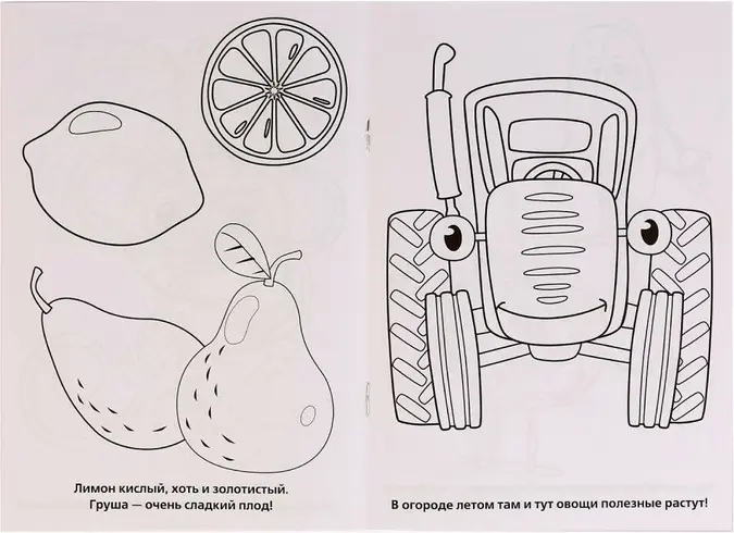 Раскраска УМка Овощи и фрукты Синий трактор 978-5-506-03287-8 купить,NaN