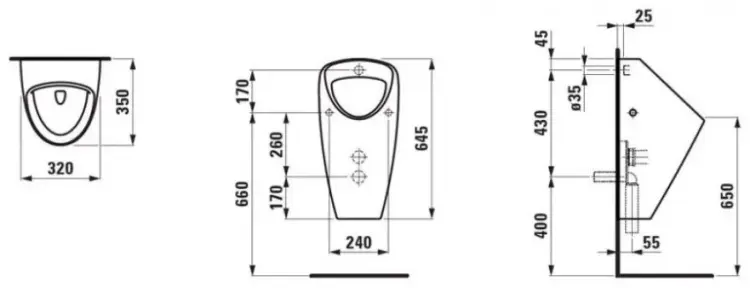 Laufen писсуар Caprino 8420610000001, керамика купить,NaN