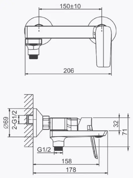 Смеситель для ванны Belz White House BELZ B60715, латунь, цвет хром купить,NaN