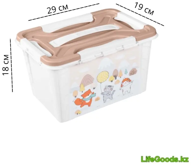 LifeGoods.kz ящик универсальный 29x19x18 см, пластик купить,NaN