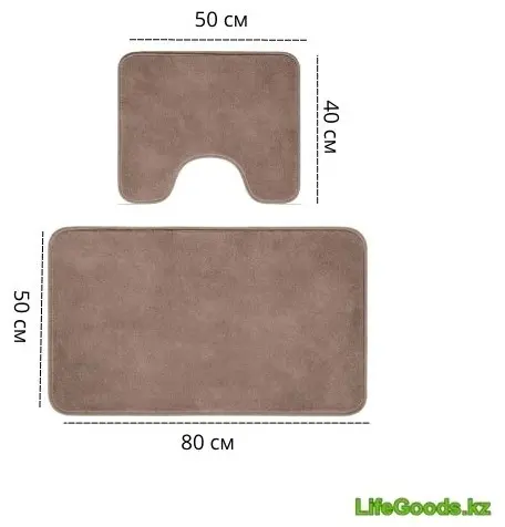 LifeGoods.kz комплект ковриков LG51676 80x50 см, полиэстер купить,NaN