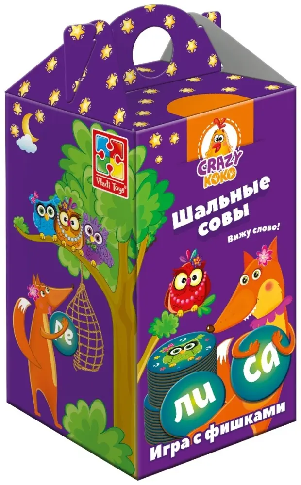 Карточки Vladi Toys Шальные совы. Вижу слово! купить,NaN